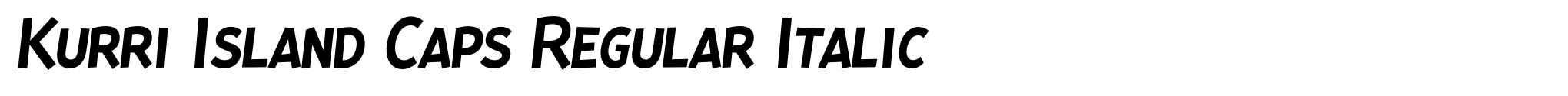 Kurri Island Caps Regular Italic image
